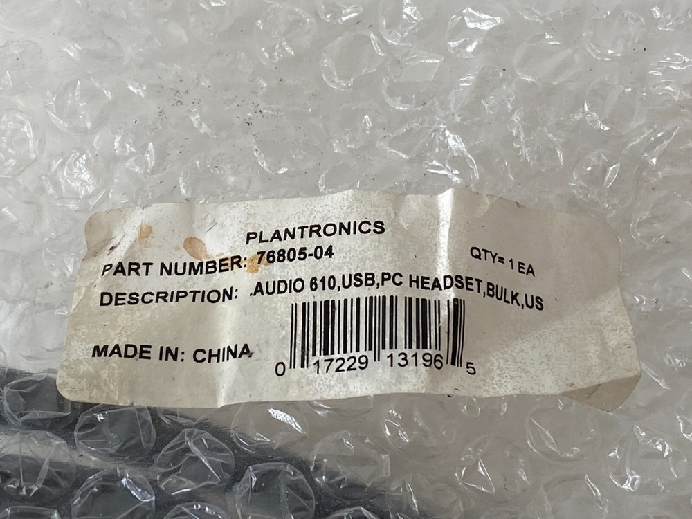 PP20: Plantronics Audio 610 Headset Plus USB Stick 76805-04