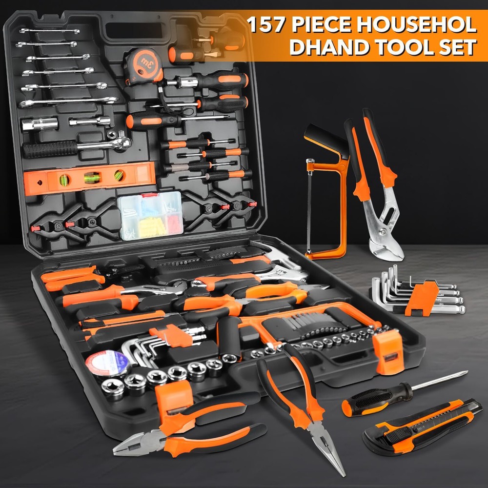 157-Piece General Household Tool Kit with Toolbox Storage Case