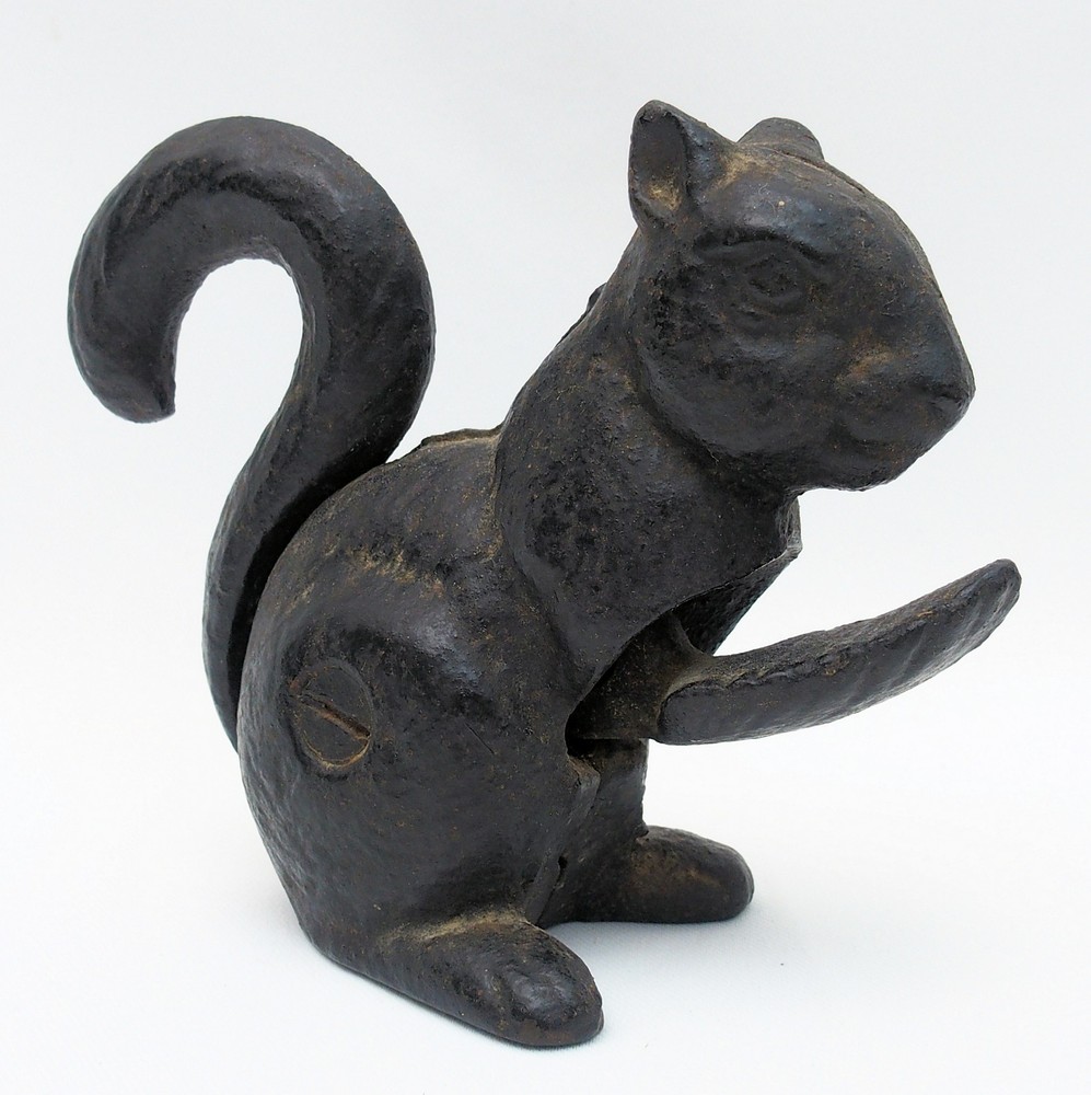 Vintage Black Cast Iron Squirrel Nut Cracker