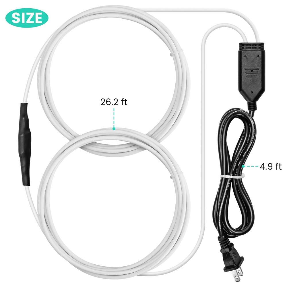 Soil Heating Cable, 26 ft Electric Warming Cable for Garden, Cold Frame, Keep...