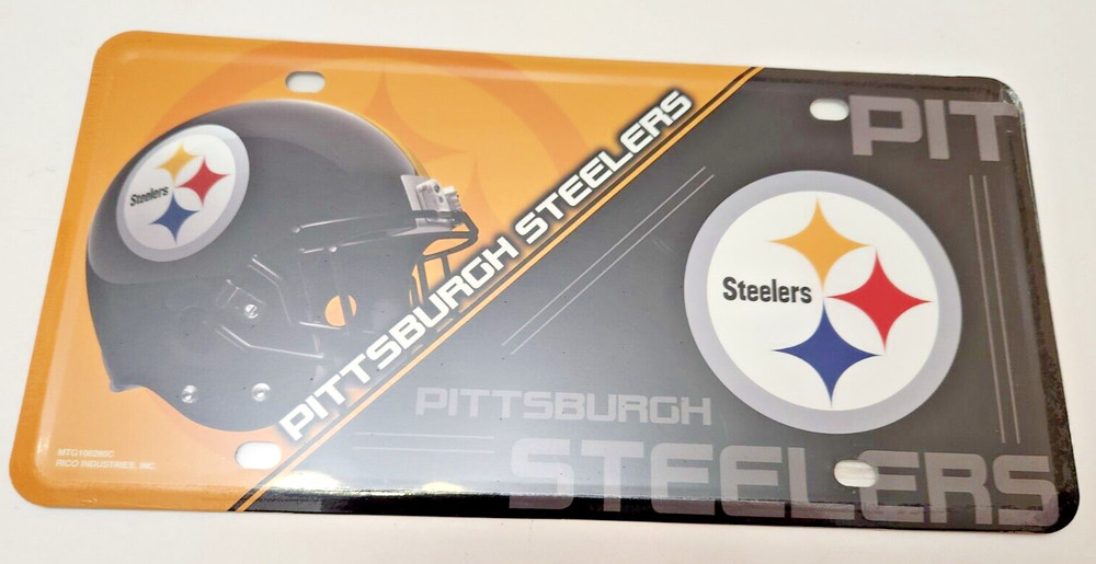 NFL " Split Design " Metal License Plate