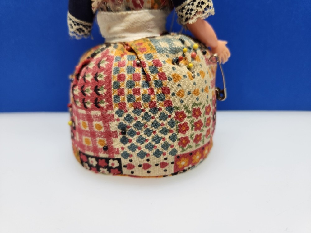 Vintage Pin Cushion Doll Missing Arm MCM Retro Sewing