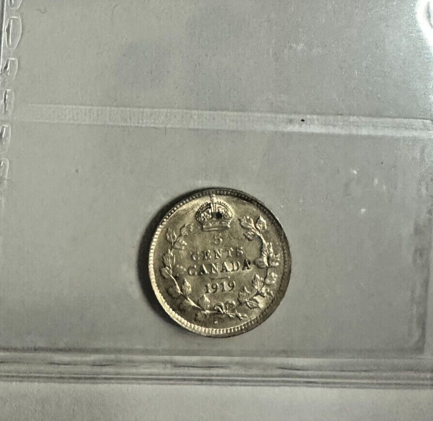 Canada 1919 5 Cent MS62 ICCS Certified