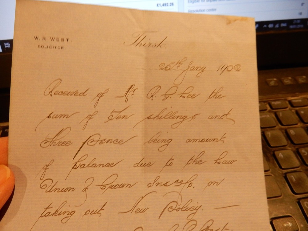 THIRKS SOLICITOR 1902  -- 20 X 12 CM