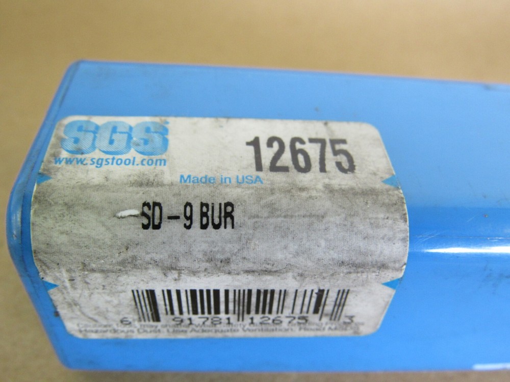 SGS 12675 SD-9 BUR SINGLE CUT CARBIDE BURR