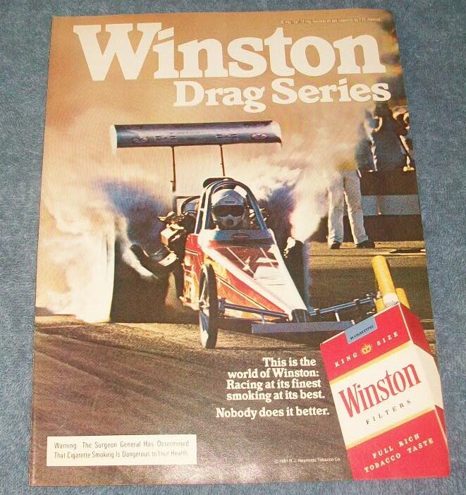1981 Winston Cigarettes Vintage Dragster Ad "Winston Drag Series"