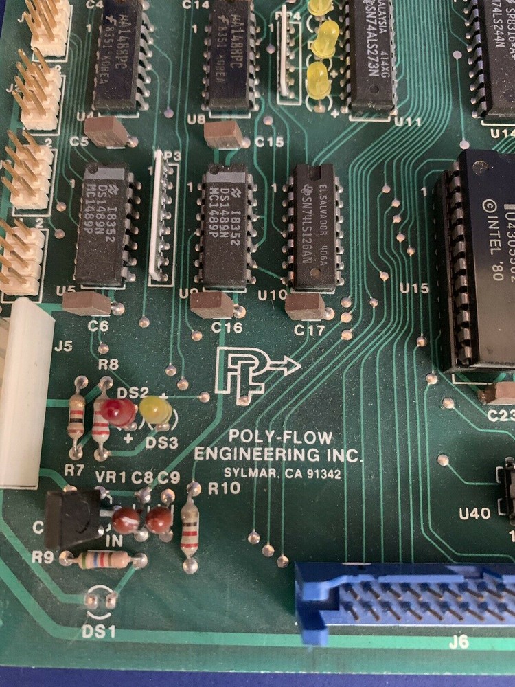 Poly-Flow Engineering EPZZZ-00050 Microcontroller Board PCB, Used