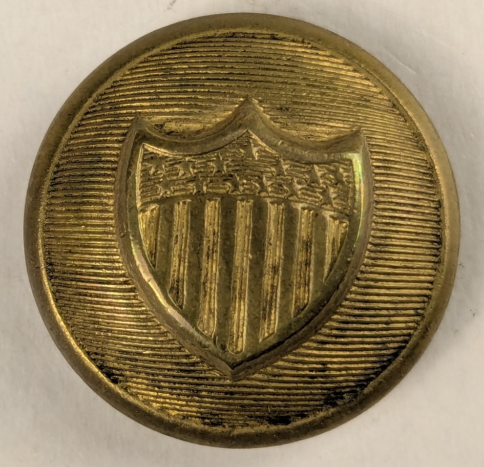 1860-1900 - Patriotic Post Civil War Crest Uniform Button - M2C