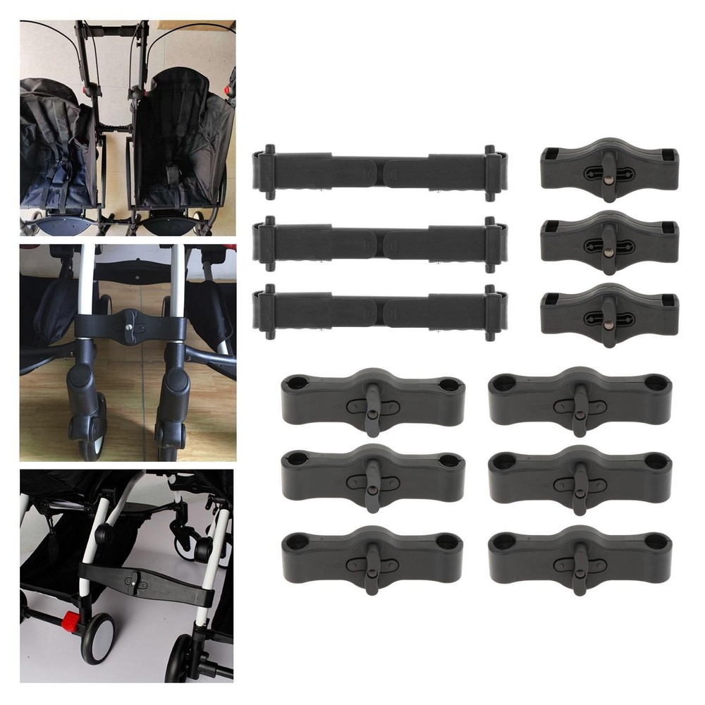 3Pcs Stroller Connector 2 in1 Stroller Attachment Pram Strollers for Cart