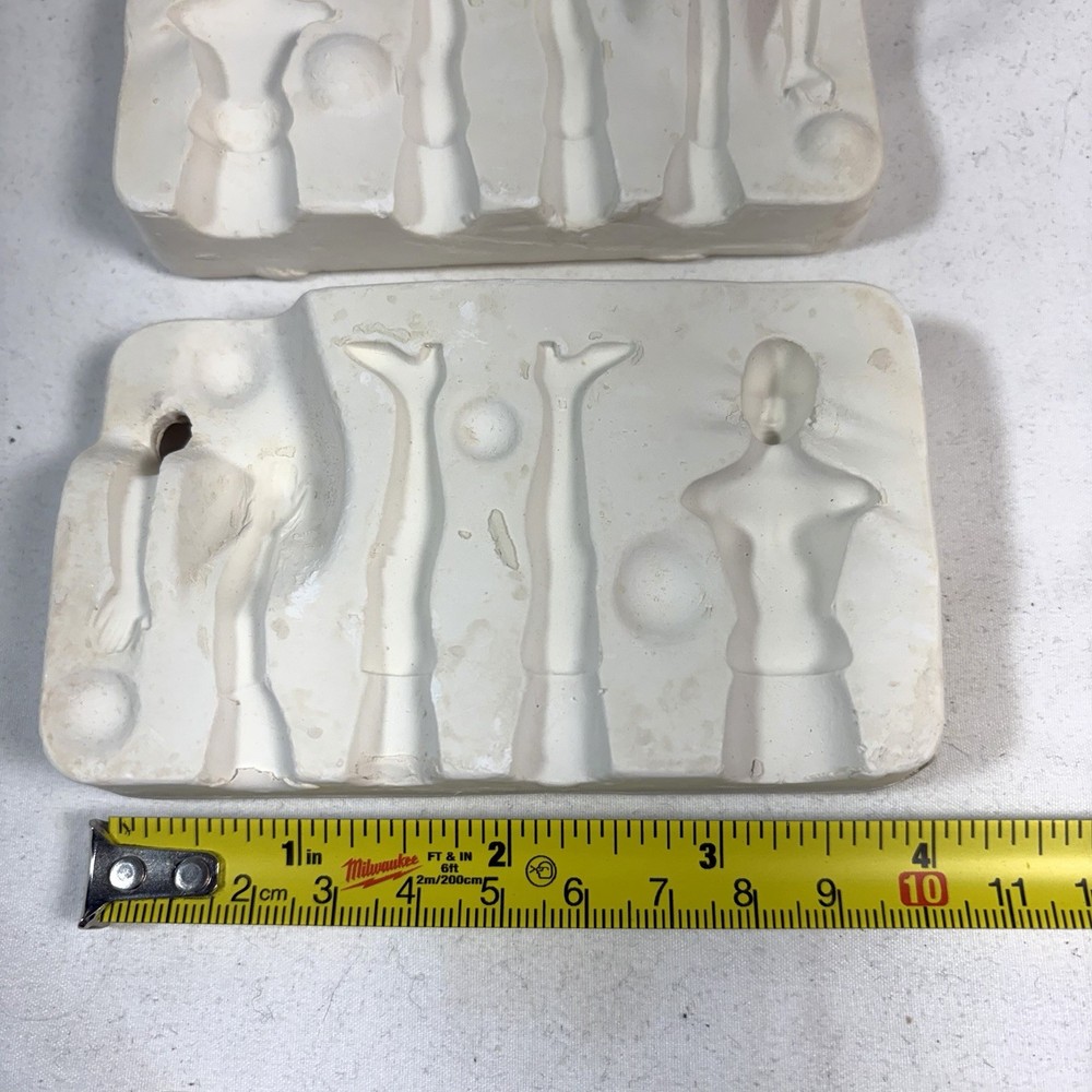 Unbranded Small Figurine Ceramic Casting Mold - 4” x 2.25”