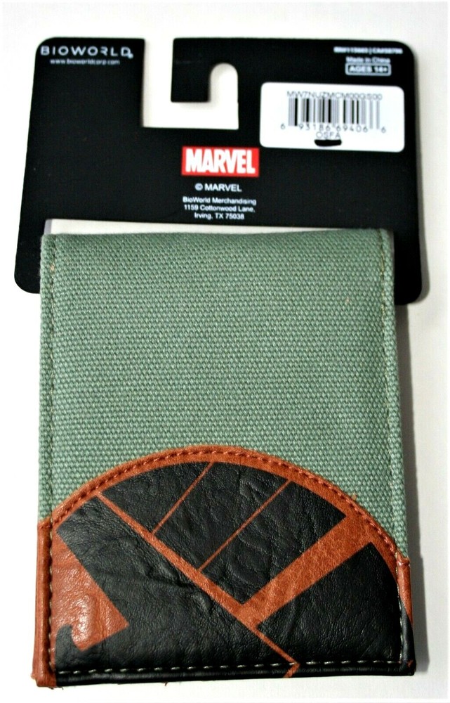 Marvel Comics Nick Fury SHIELD Cloth Wallet NEW NOS Tags Billfold