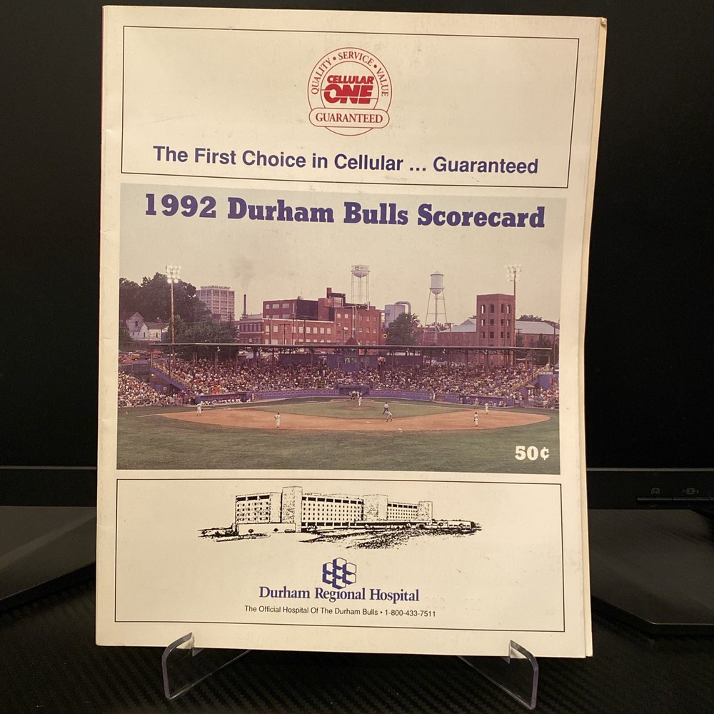 1992 Durham Bulls Scorecard/ Souvenir Program