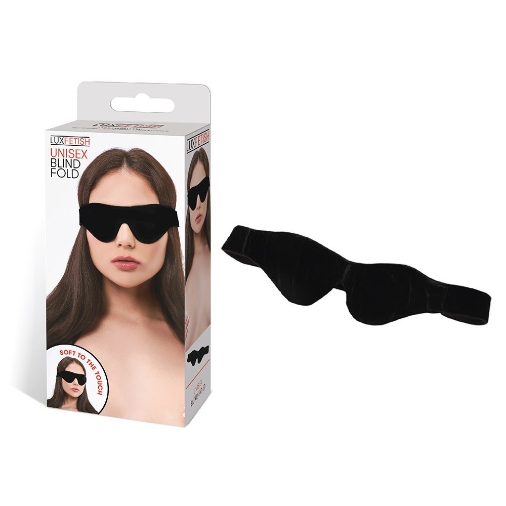 Lux Fetish Black Adjustable Unisex Blindfold