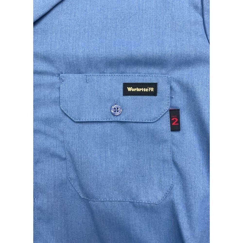 FR Work Shirt Medium Blue Workrite Flame Resistant 8.5 ATPV NWT
