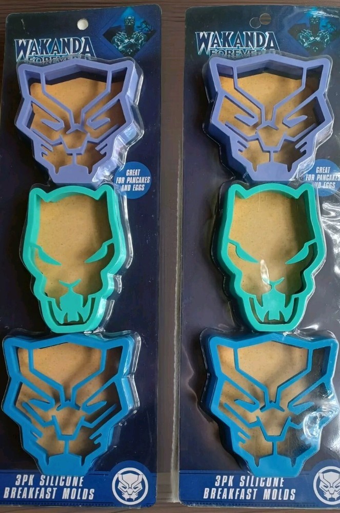 Marvel - Wakanda Forever - Silicone Breakfast Molds - 6 Piece (Two 3-Packs)