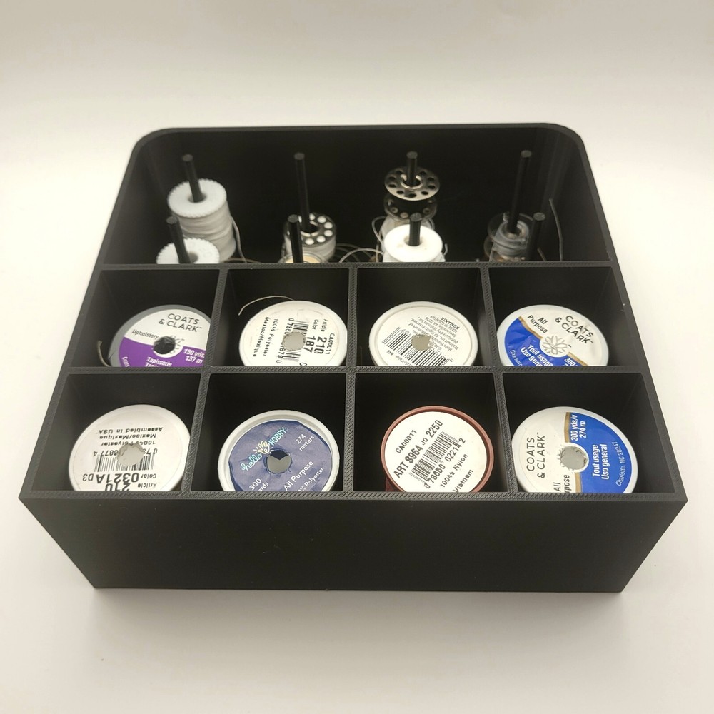 Thread and Bobbin Organizer For Sewing Holds Up To 8 Thread Spools And 40 Bobbin