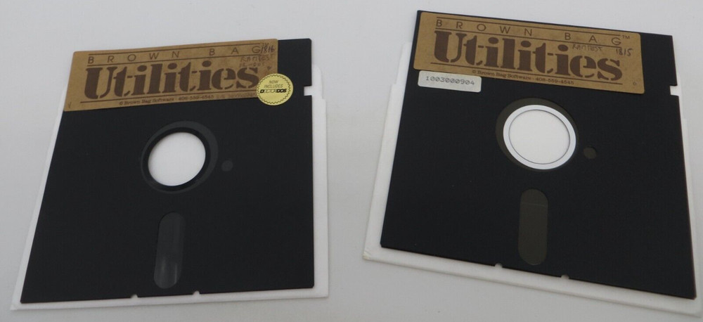 5.25" Floppy Disk BROWN BAG Utilities vintage computer software