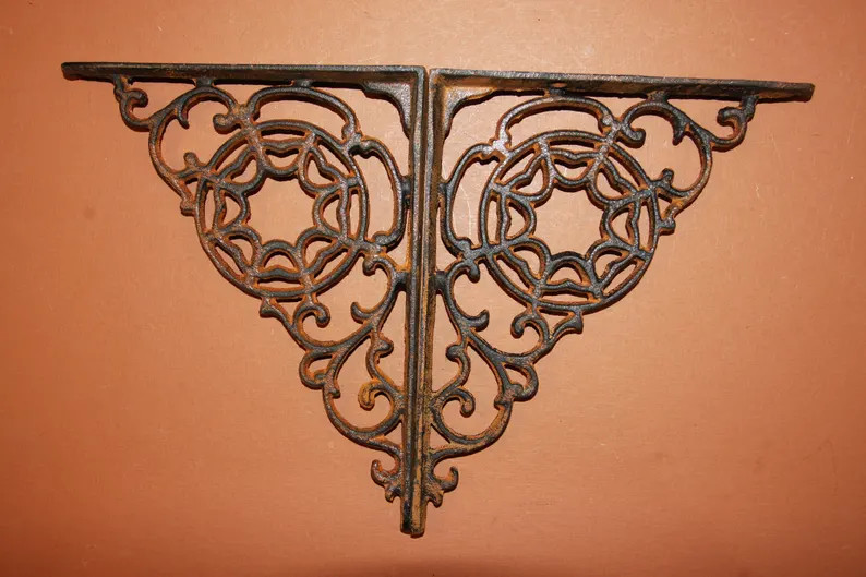 SHELF BRACKETS,Spider Web design,corbels,shelf braces,kitchen decor B-07