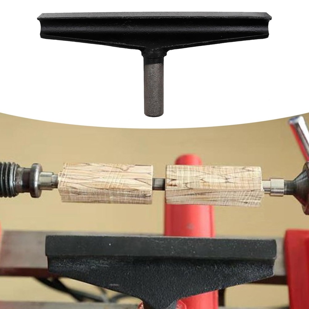 12 Inch Lathe Tool Rest 25.32mm Post Cast Iron T Type Tool Post Round Handle ...