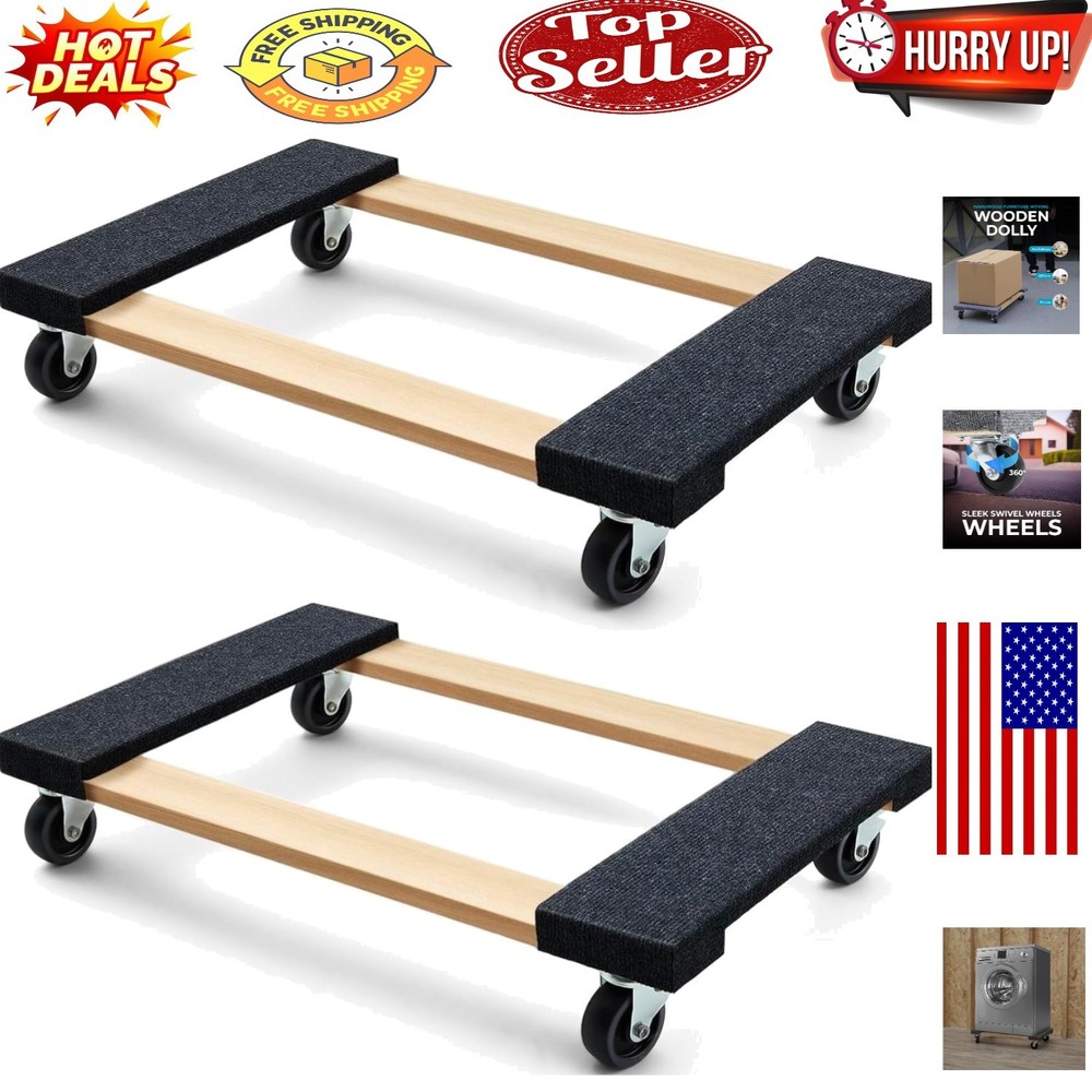 Heavy-Duty 30x18 Moving Dolly Pair – 2000 lbs Capacity
