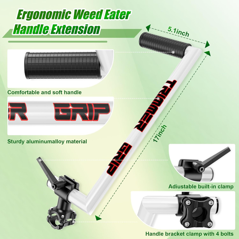 Upgraded Ergonomic Trimmer Grip, String Trimmer Handle, with Trimmer Shoulder Ha