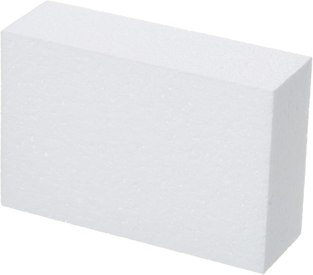 8 Pack Craft Foam Blocks 6X4X2In Polystyrene Brick Rectangle for Arts School Pro