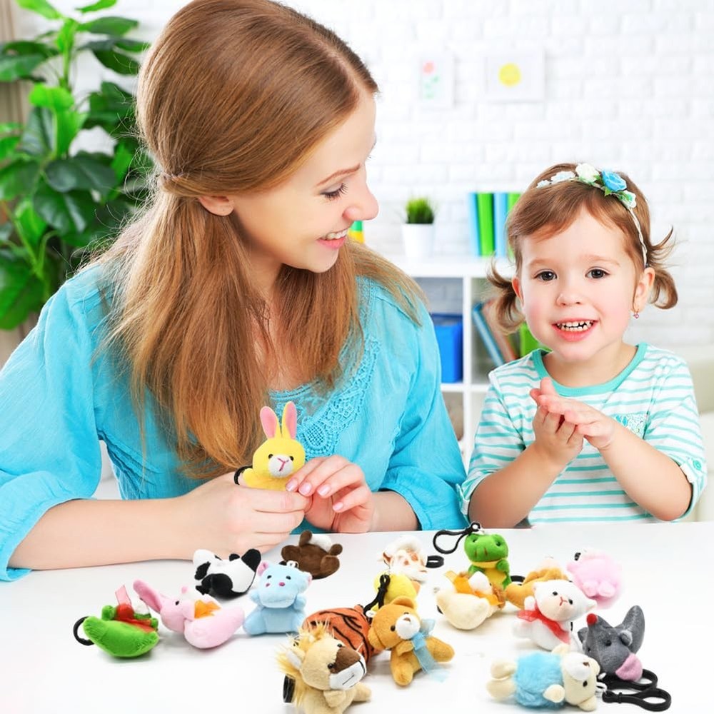24Packs Mini Stuffed Animals Plush Keychain, Cute Small Tiny Stuffed Keychain...