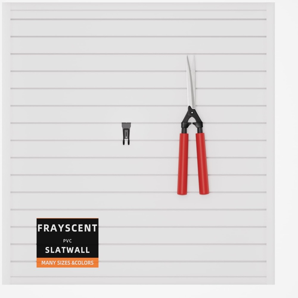 Slatwall Panel 4x4 ft Garage Mounted Storage, White Slat Wall Paneling Garage...