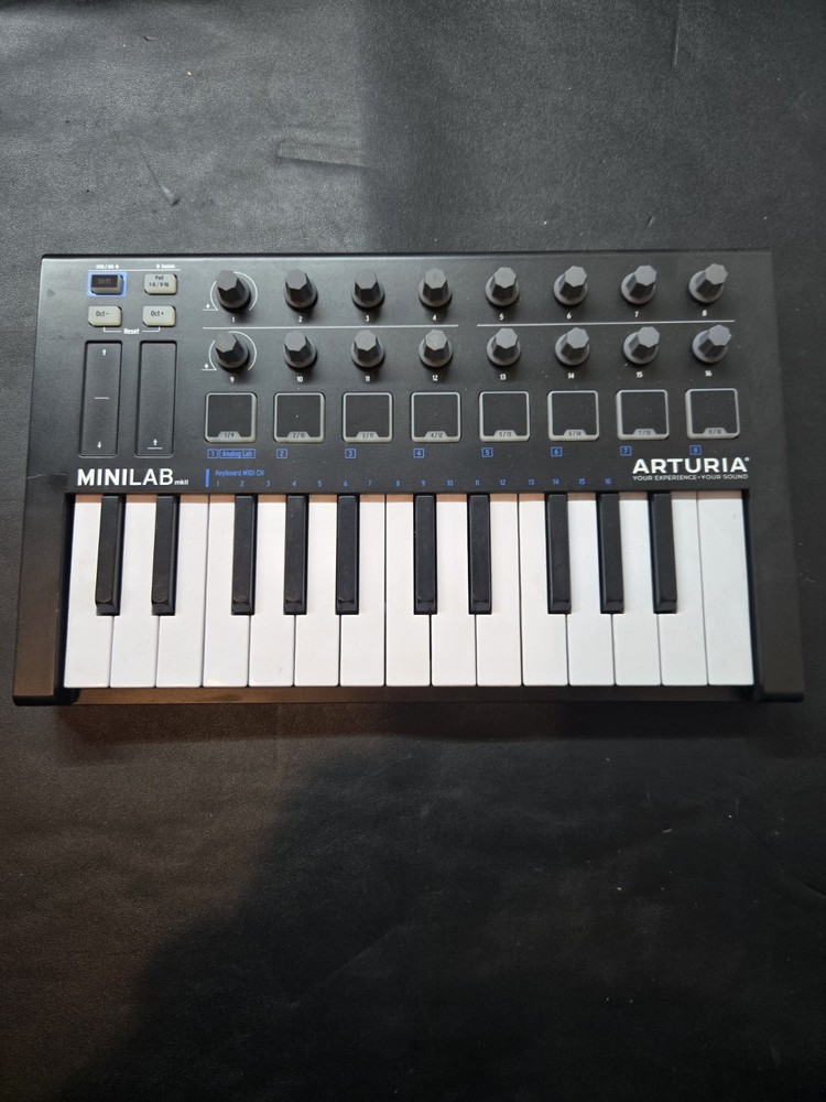 Arturia MiniLab mkII Universal Midi Controller - Black with wood sides