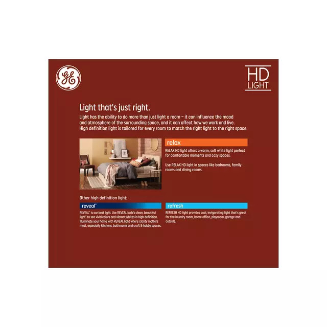 GE Relax LED Soft White BR30 65/8 Watt 2 BULBS Dimmable