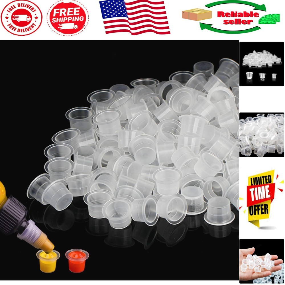 Bulk Tattoo Ink Caps 1000 Pcs - Spill-Resistant and Precision Mixing Control