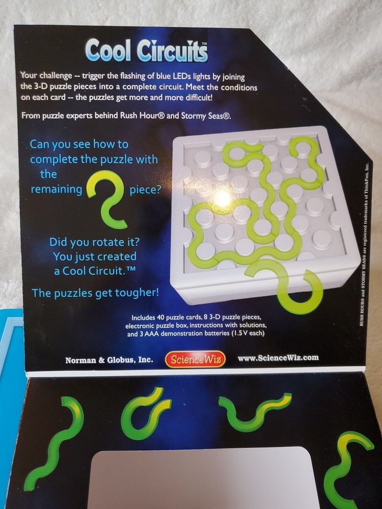 ScienceWiz Cool circuits electronic puzzle game tested working/great condition