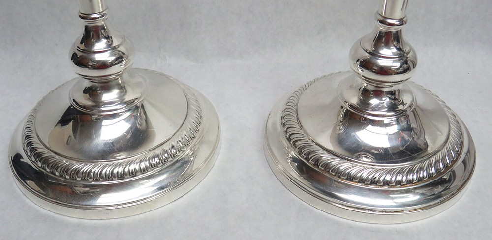 VINTAGE PAIR PREISMER STERLING SILVER 11" CANDELSTICKS