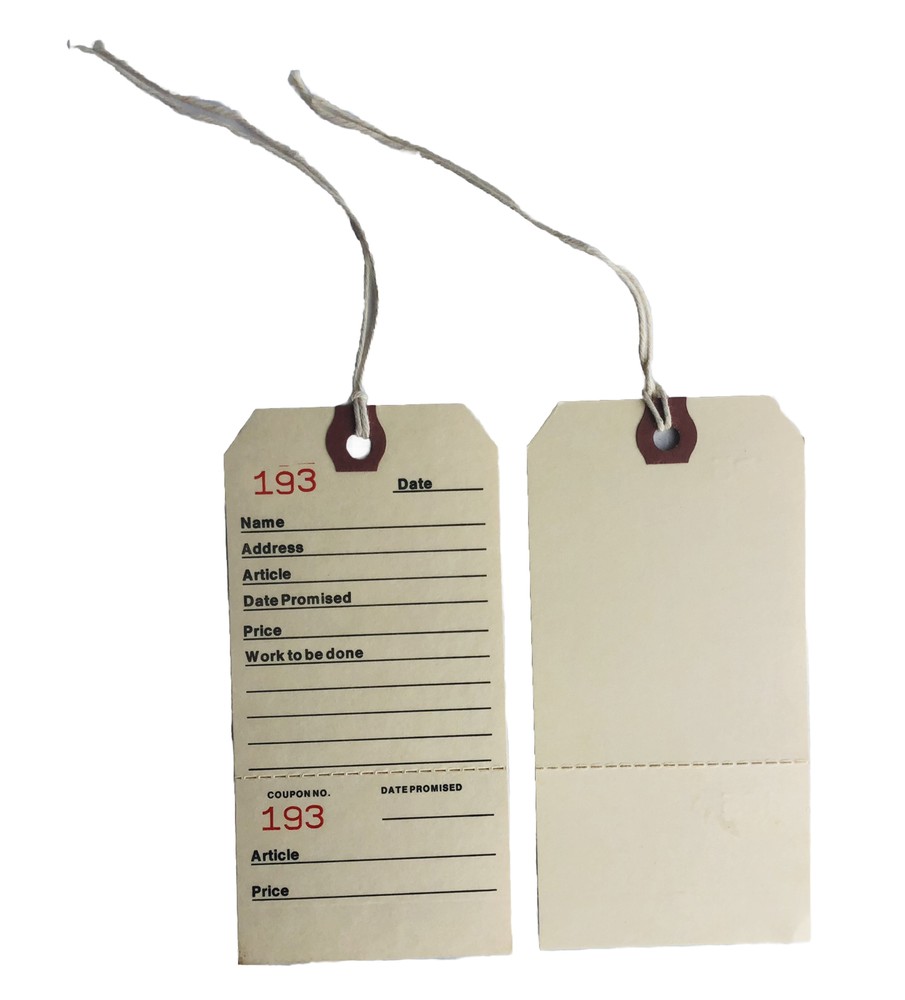 Avery Repair Service Tags - Qty: 25 - String - Claim Check - Numbered - 15030