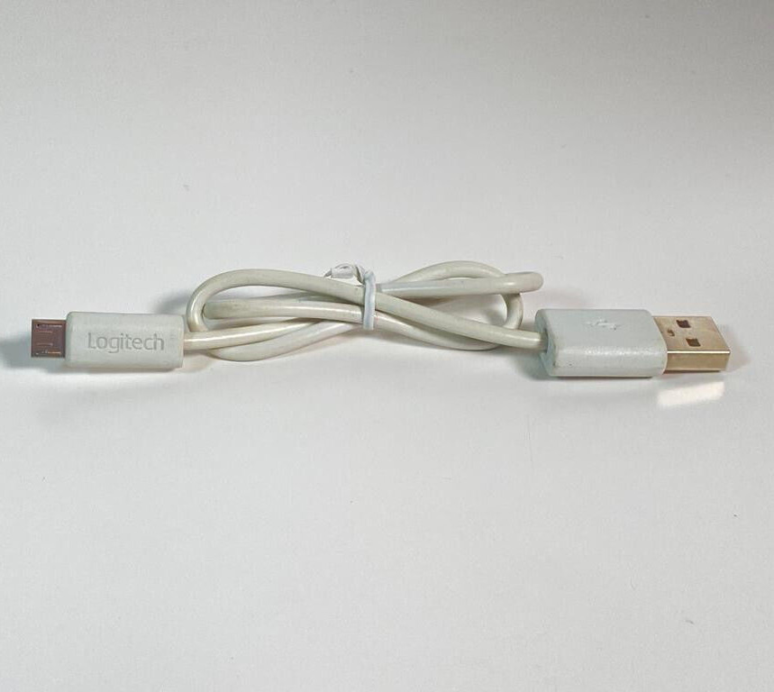 Logitech Micro USB Charging & Data Sync Cable, 16" - White