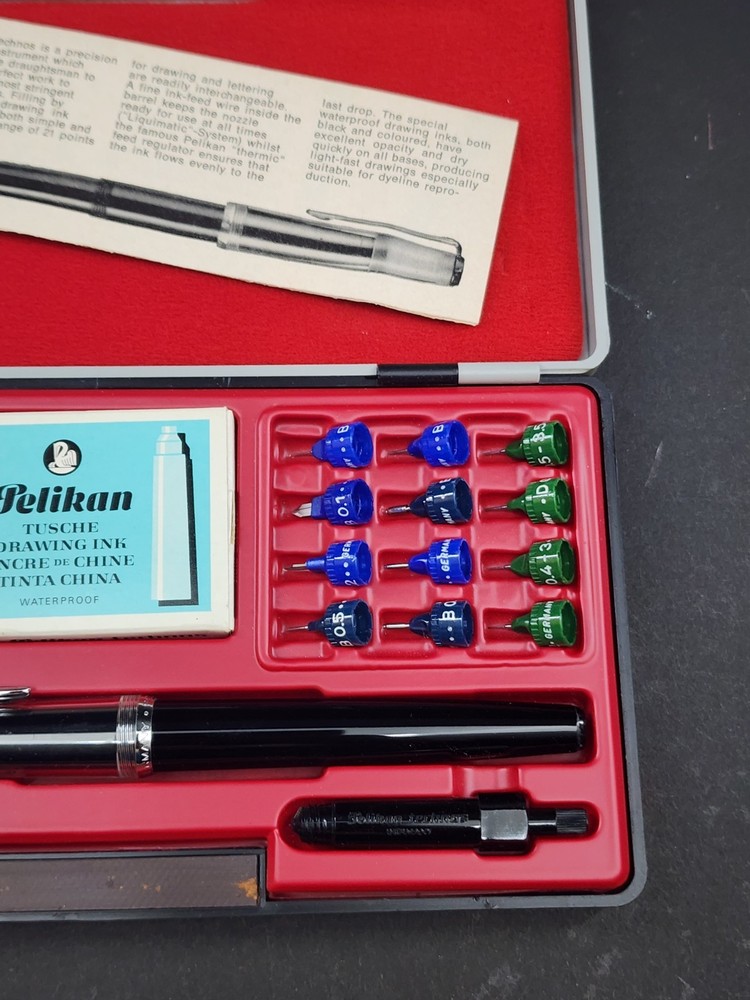 Pelikan Technos Technical Drafting Tools Pen Set Vintage Germany