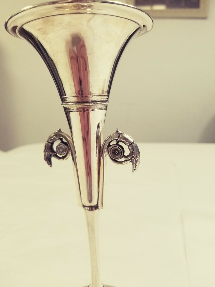 GORHAM STERLING SILVER VASE 1868