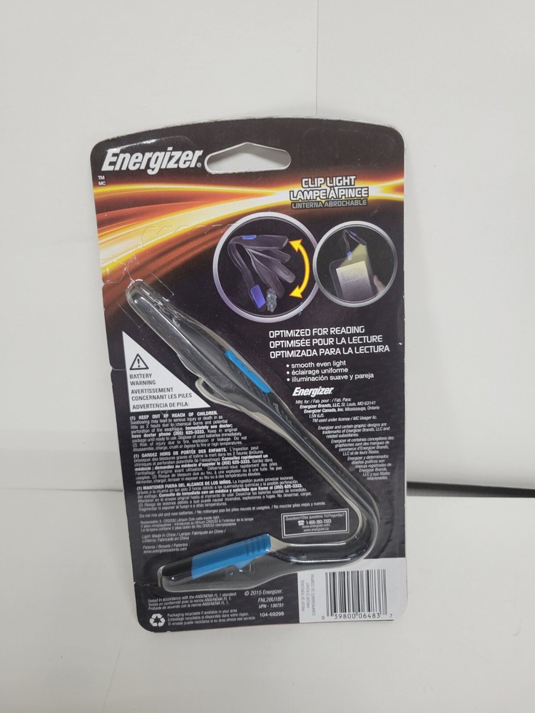 Energizer Clip Book Light - FNL2BU1BP