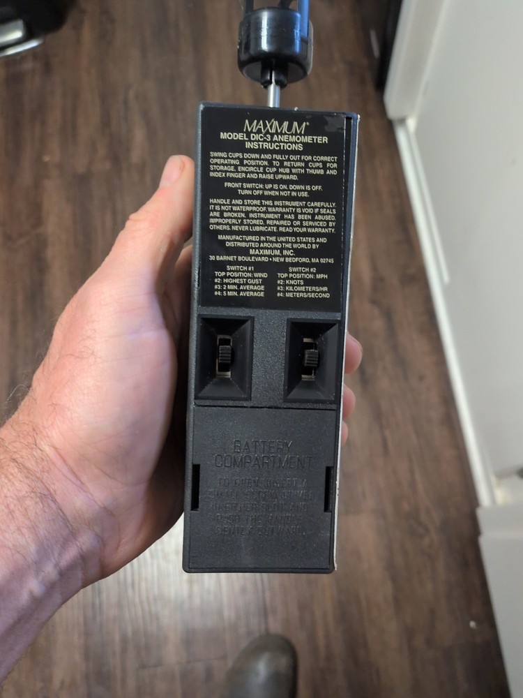 Maximum DIC3 Digital Handheld Anemometer