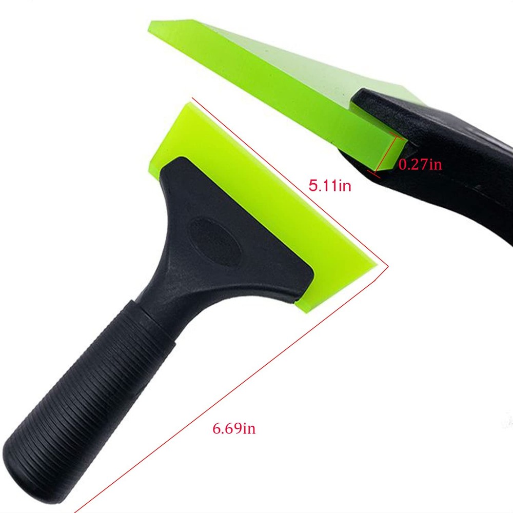 Small Squeegee with 5 Inch Green Rubber Window Tint Squeegee, Mini