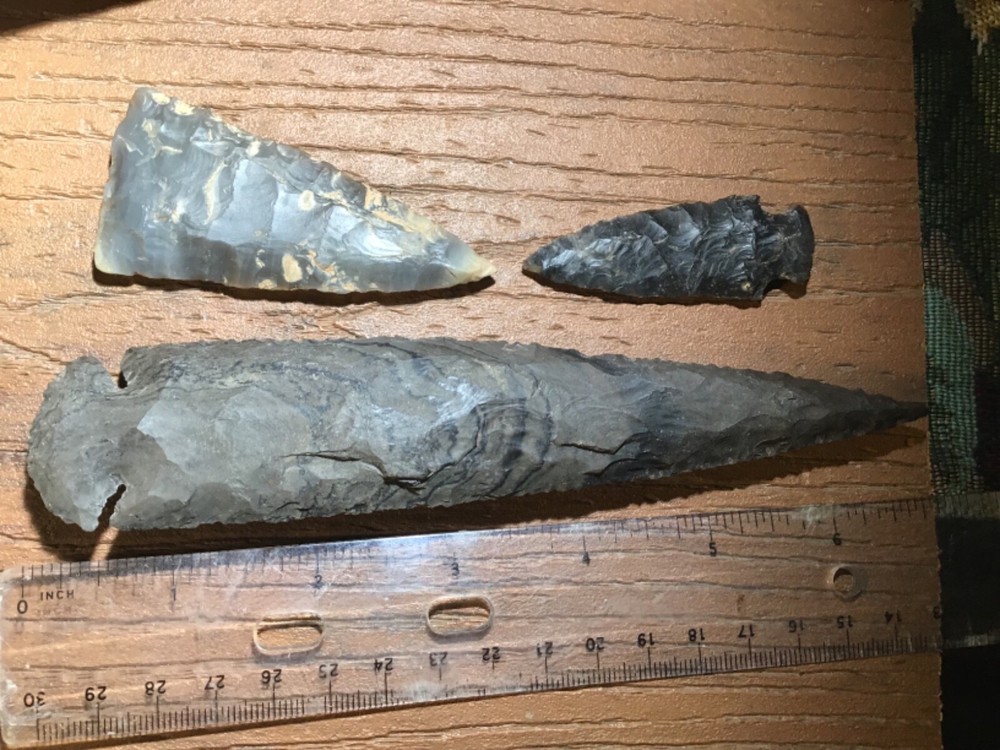 Dovetail, Early Triangular, and Darl Modern Arrowheads
