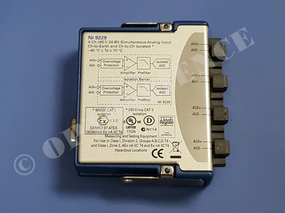 National Instruments NI 9229 cDAQ Analog Input Module, Simultaneous Sampling