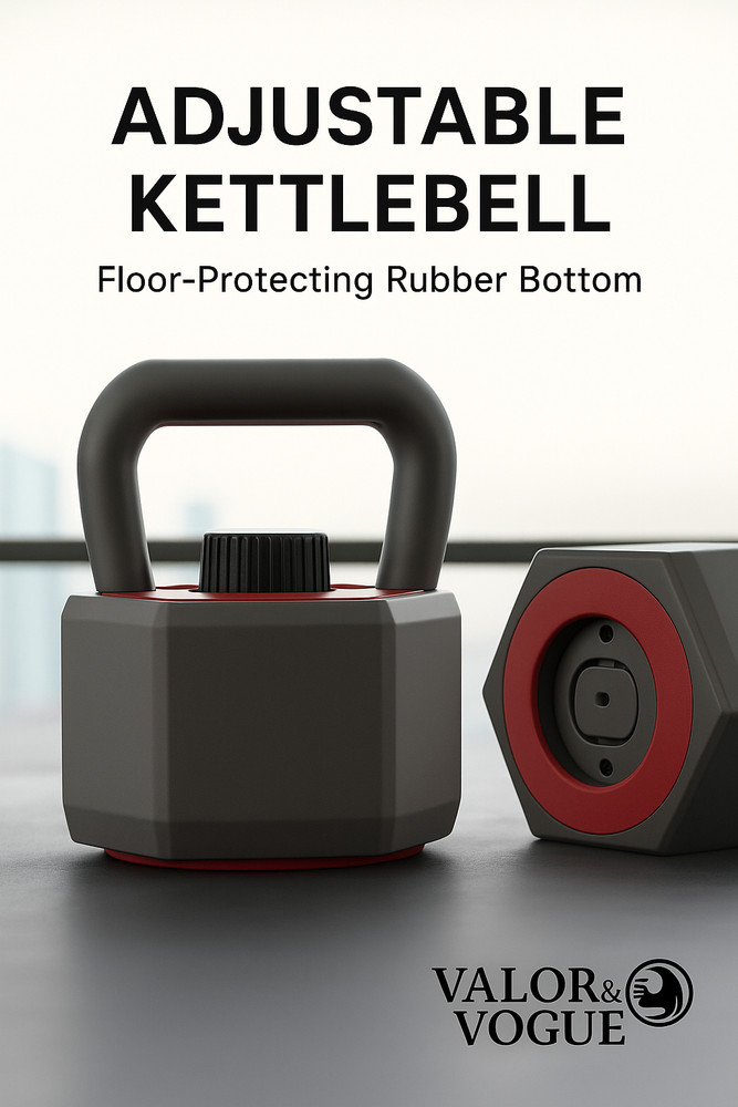 Adjustable SmartStack Kettlebell 25–40 lb – Wide Handle, Quick-Select Home Gym