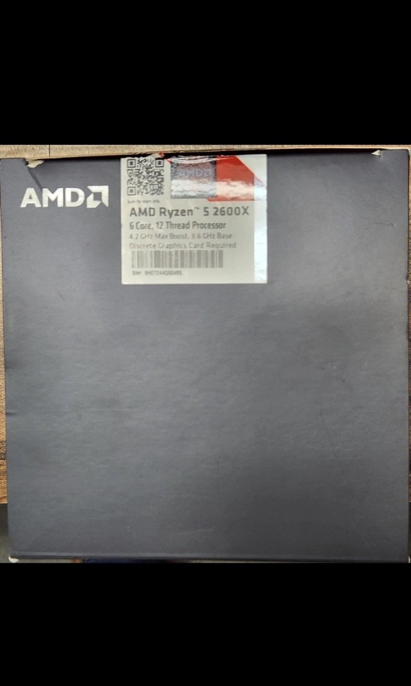AMD Ryzen 5 2600X 6-Core 12 Thread Desktop Processor Socket AM4 with Cooler