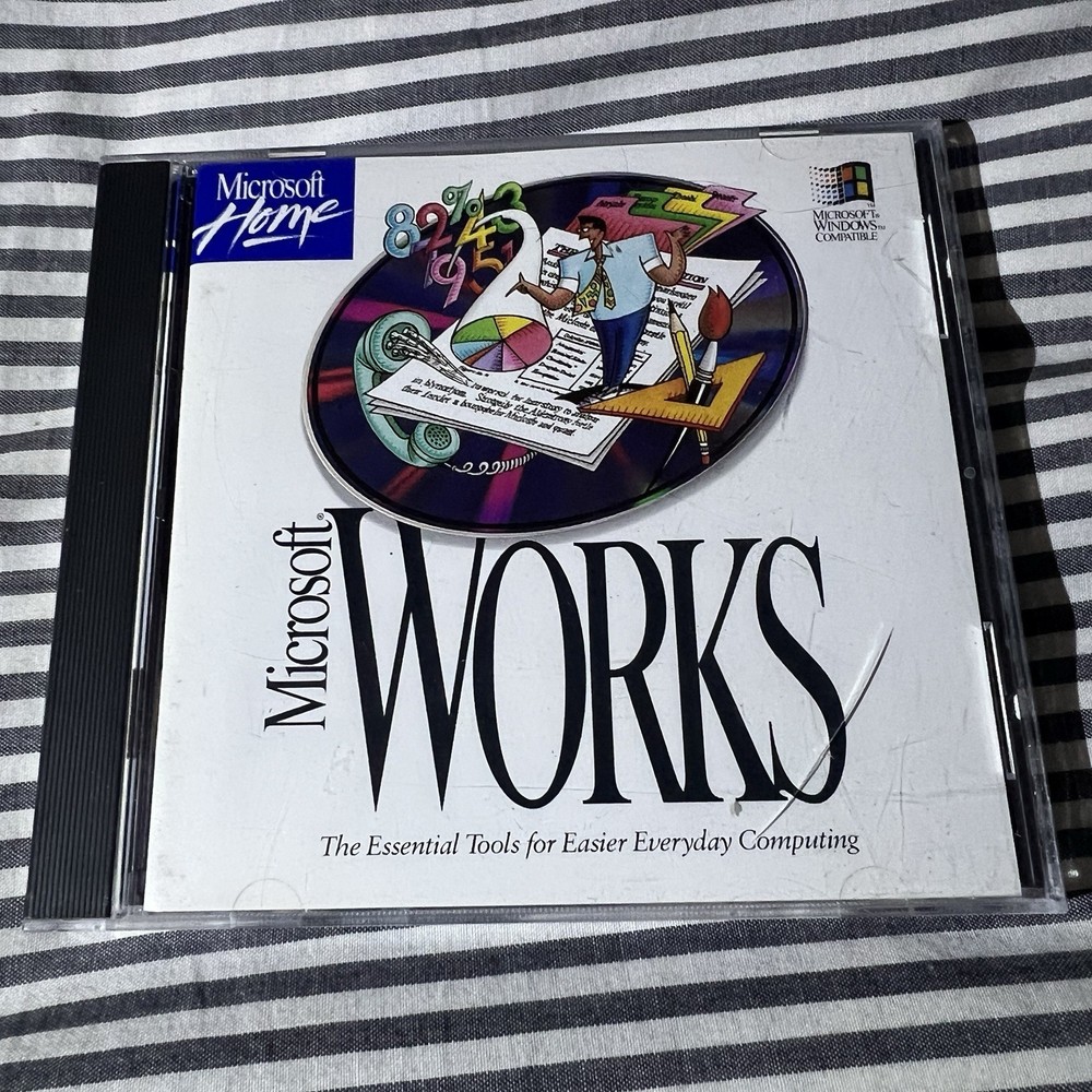 Microsoft Home Microsoft Works 1993 CD-ROM Excellent Condition Windows