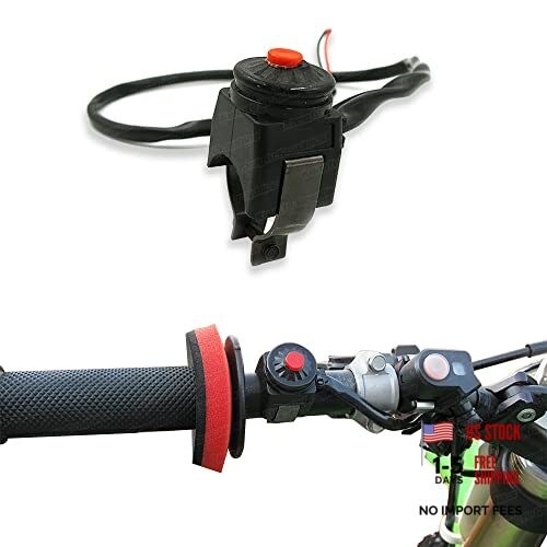 Handlebar Engine Kill Switch Universal Motorcycle ATV UTV Button Red