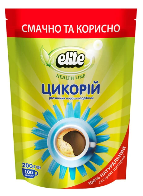 Chicory soluble Elite 200 g. Succory / chicory drink. Decaffeinated coffee drink