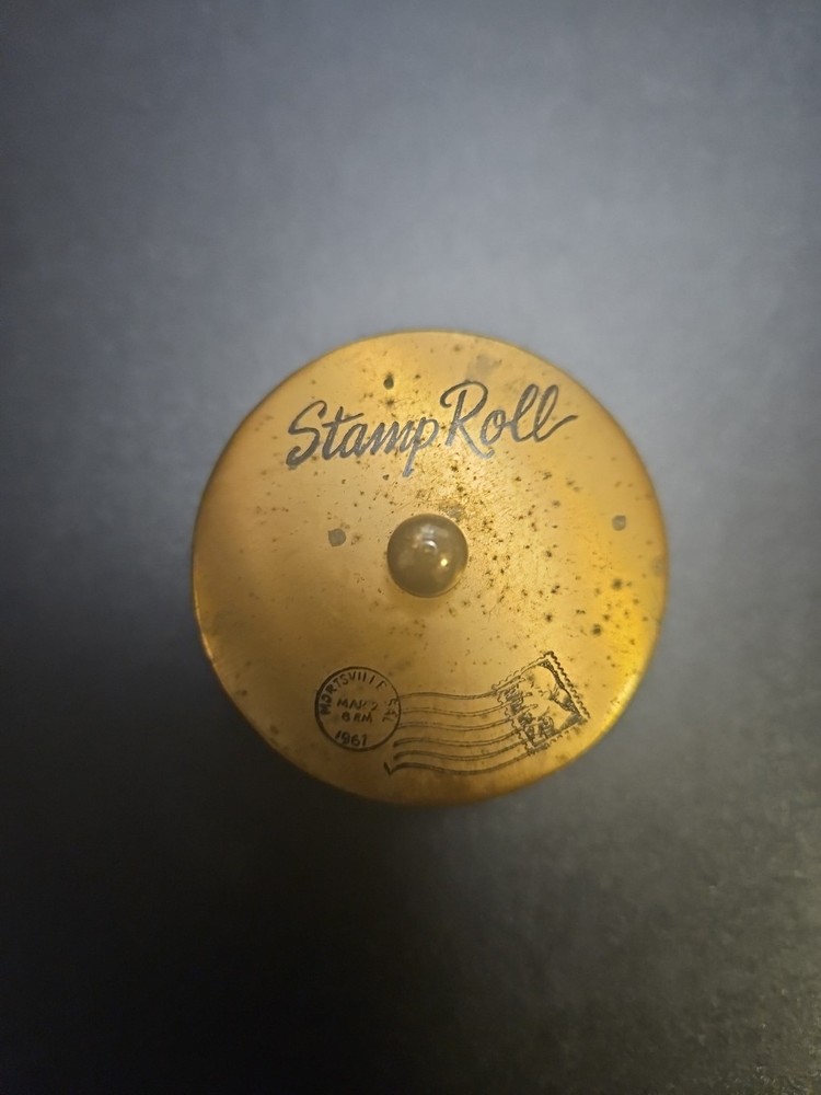Vintage Brass 1961 Postage Stamp Dispenser