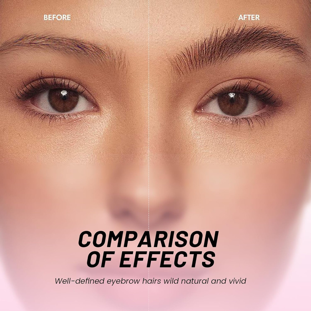 2-Pack Waterproof Microblading Eyebrow Pen, 4-Tip Natural Brow Maker