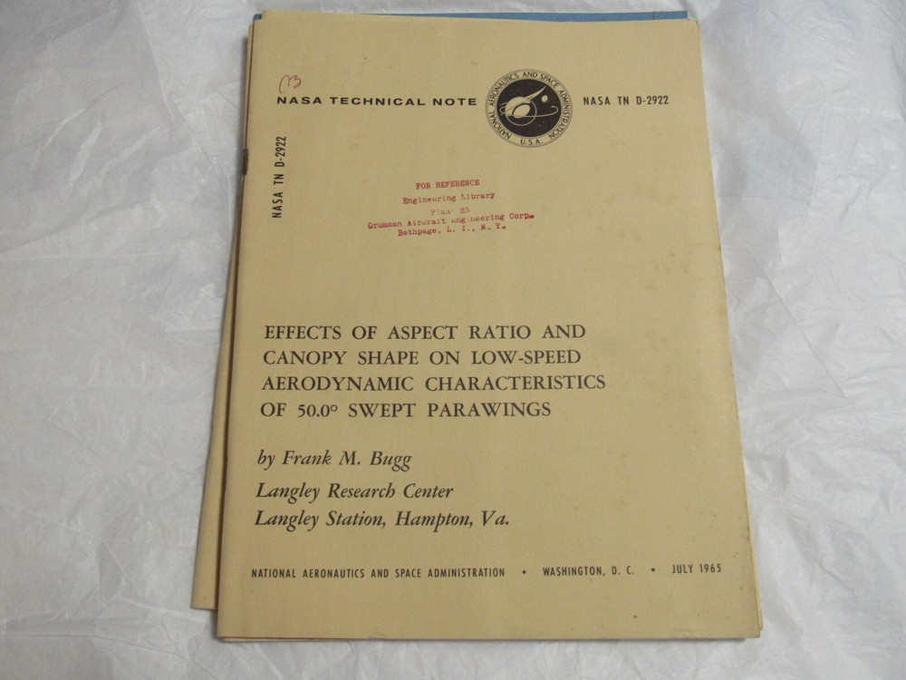 Five NASA Technical Notes lot (1965)